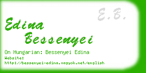 edina bessenyei business card